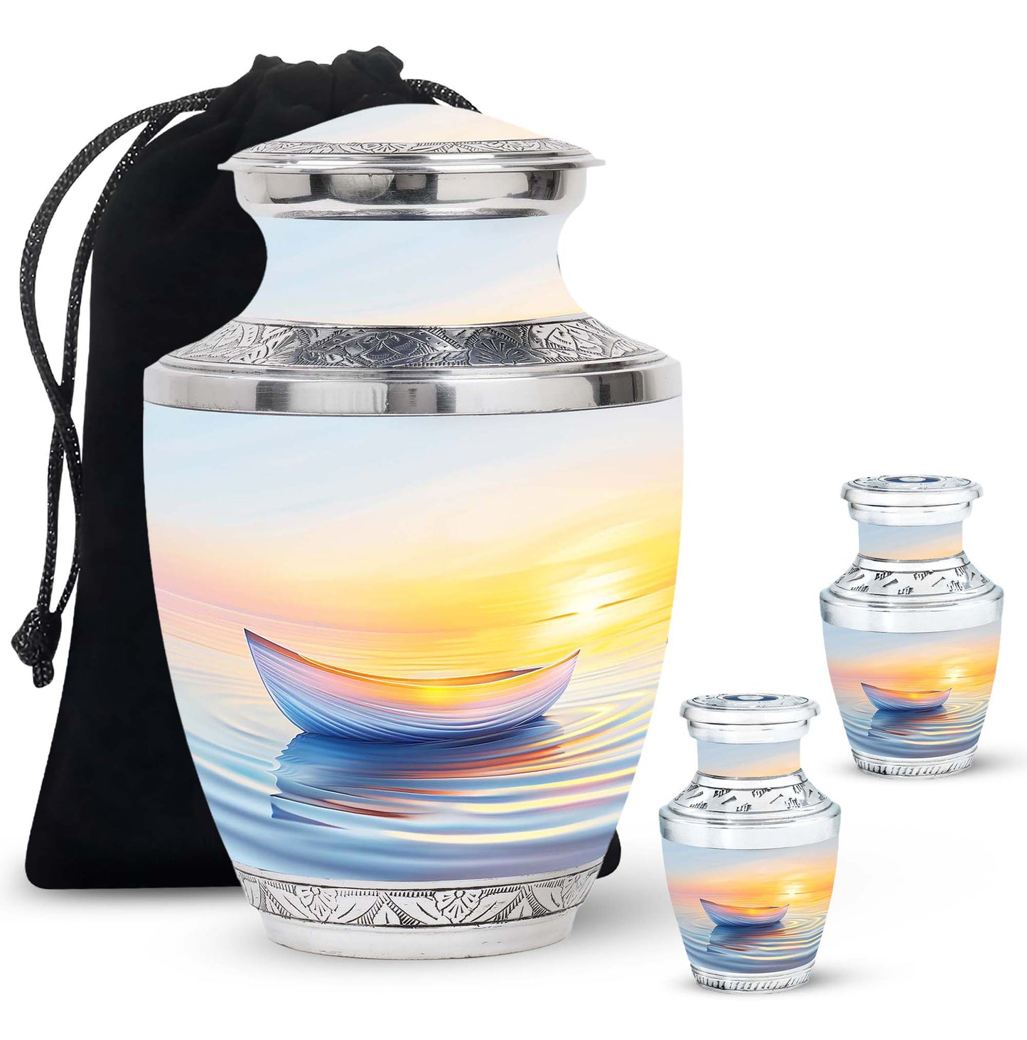 Personalized Sunset Cremation Urn for Adults - 10-inch, 200 cu in - Yatskia