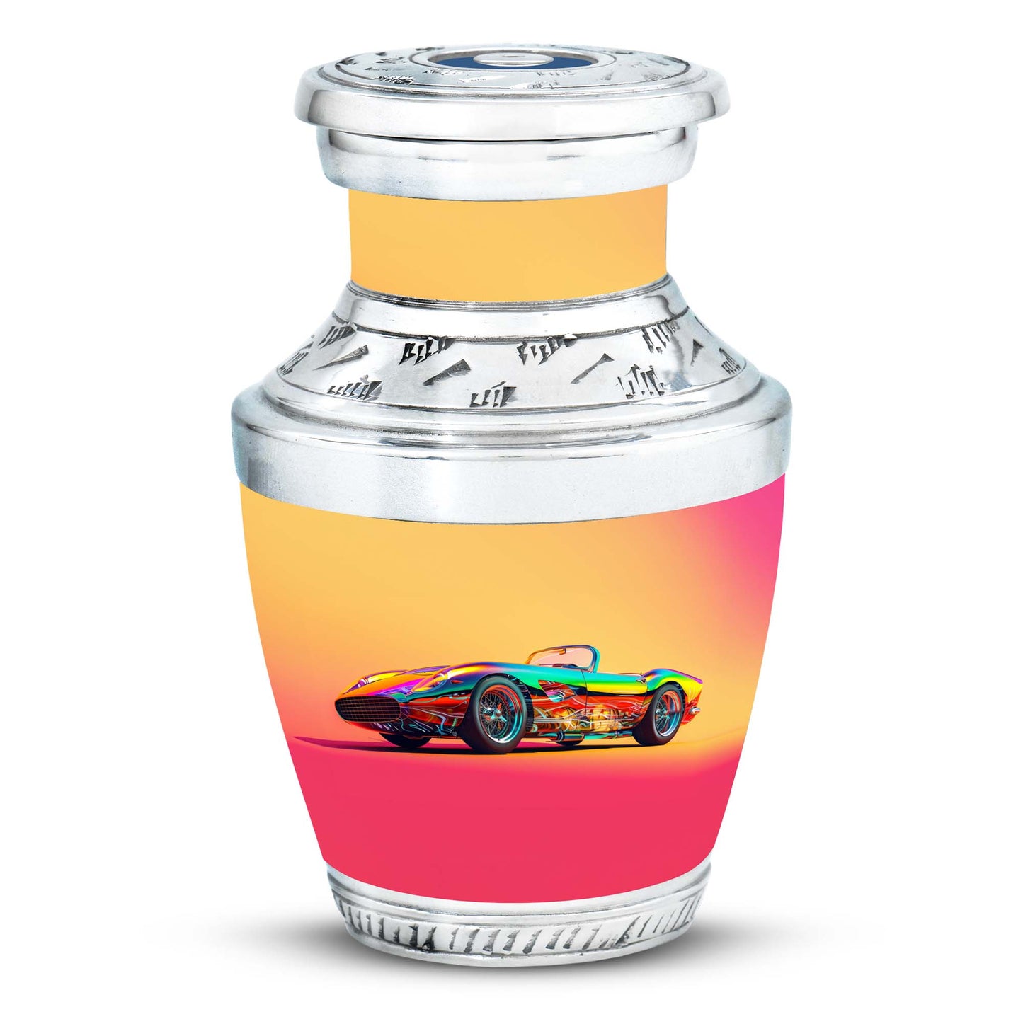 Colorful Personalized Car Cremation Urn for Dad - 10-inch, 200 cu in - Yatskia