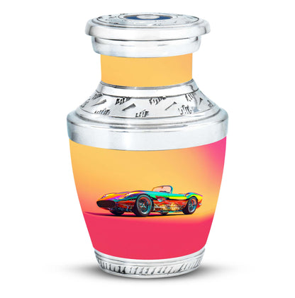 Colorful Personalized Car Cremation Urn for Dad - 10-inch, 200 cu in - Yatskia
