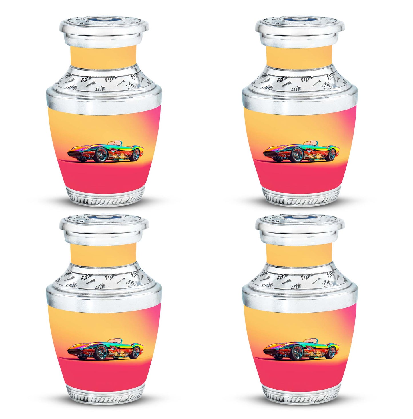 Colorful Personalized Car Cremation Urn for Dad - 10-inch, 200 cu in - Yatskia