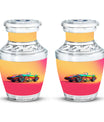 Colorful Race Car Cremation Urn - Decorative Funeral Urns For Dad Ashes