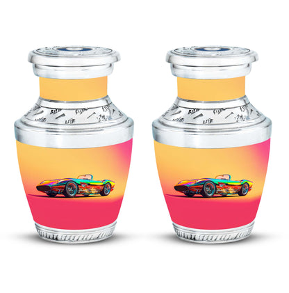 Colorful Personalized Car Cremation Urn for Dad - 10-inch, 200 cu in - Yatskia