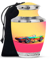 Colorful Race Car Cremation Urn - Decorative Funeral Urns For Dad Ashes