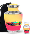 Colorful Race Car Cremation Urn - Decorative Funeral Urns For Dad Ashes