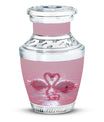 Pink Couple Swan Urn for Ashes – Beautiful Love-Themed Memorial Urn