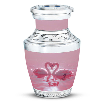 Pink Personalized Bird Memorial Urn for Human Ashes - 10-inch, 200 cu in - Yatskia