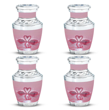 Pink Personalized Bird Memorial Urn for Human Ashes - 10-inch, 200 cu in - Yatskia