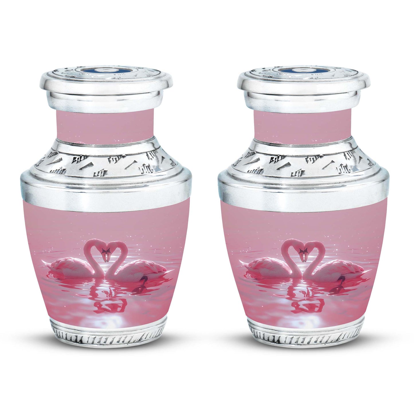 Pink Personalized Bird Memorial Urn for Human Ashes - 10-inch, 200 cu in - Yatskia