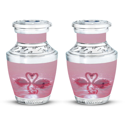 Pink Personalized Bird Memorial Urn for Human Ashes - 10-inch, 200 cu in - Yatskia