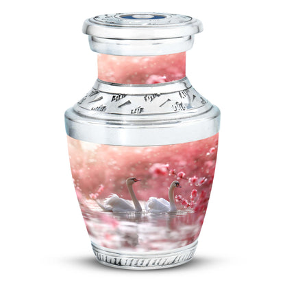 White Personalized Bird Cremation Urn for Human Ashes - 10-inch, 200 cu in - Yatskia
