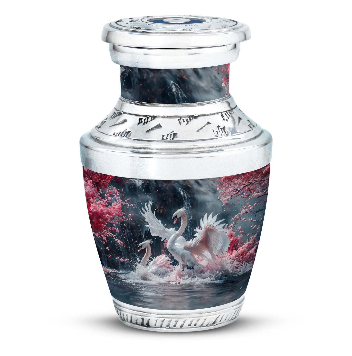 White Personalized Bird Cremation Urn for Human Ashes - 10-inch, 200 cu in - Yatskia