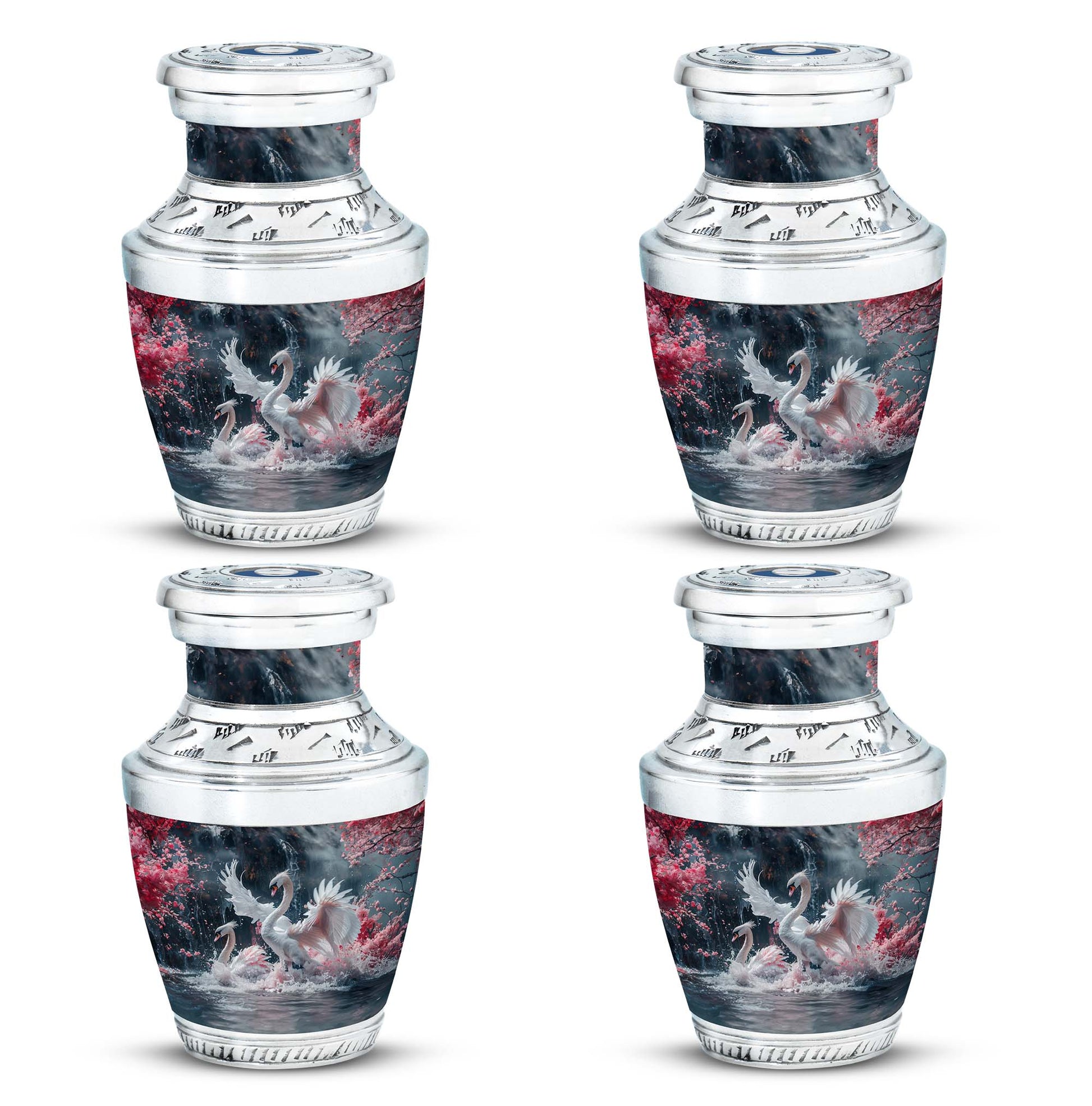 White Swan Funeral Urn - Large Urns For Human Ashes Adult Female