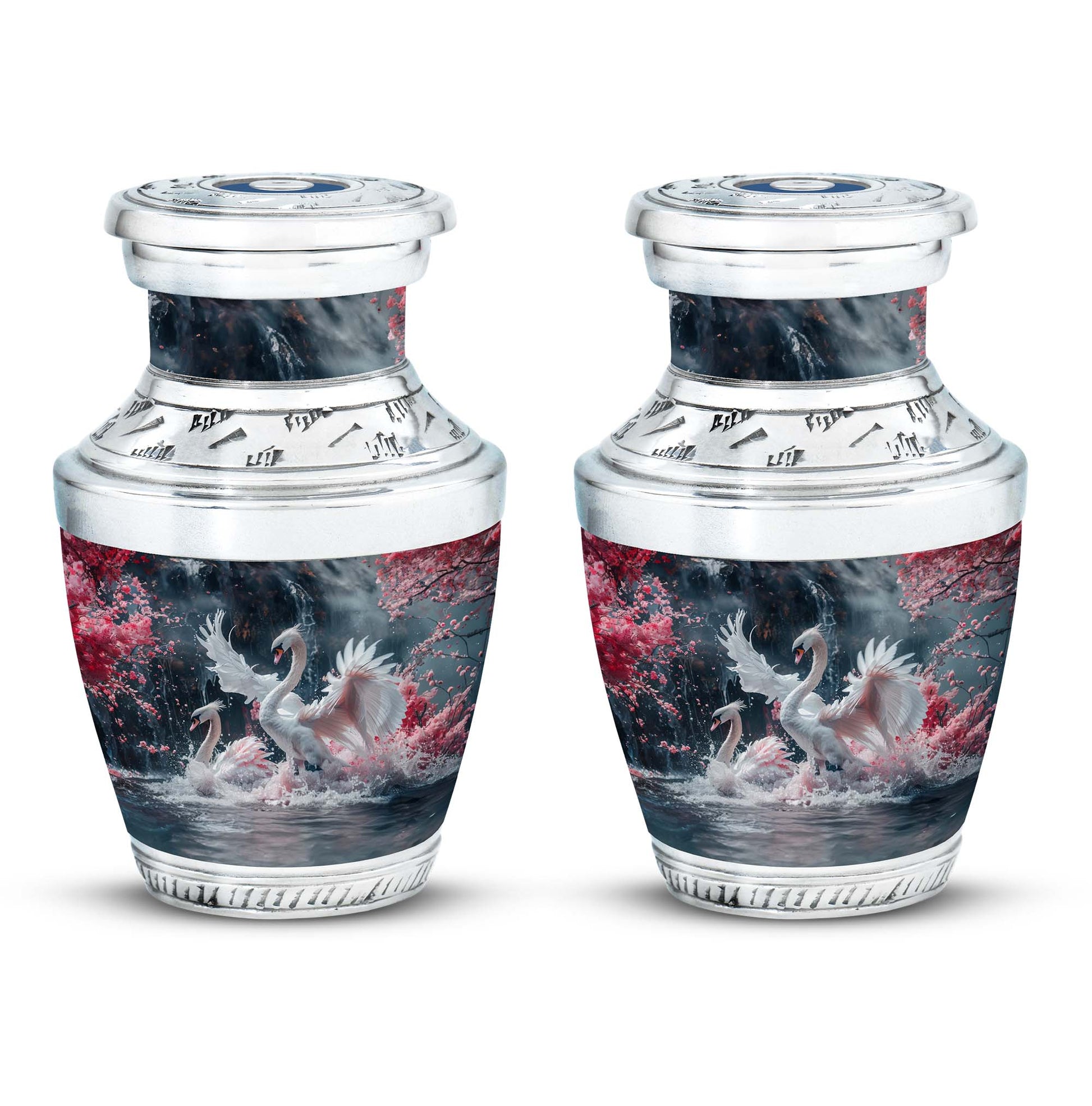 White Swan Funeral Urn - Large Urns For Human Ashes Adult Female