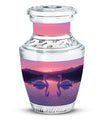 Pink Couple Swan Urn – Elegant Memorial Cremation Urn For Couple Ashes