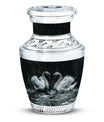 Double Swan Cremation Urns For Human Ashes - Memorial Urn for Mom and Dad