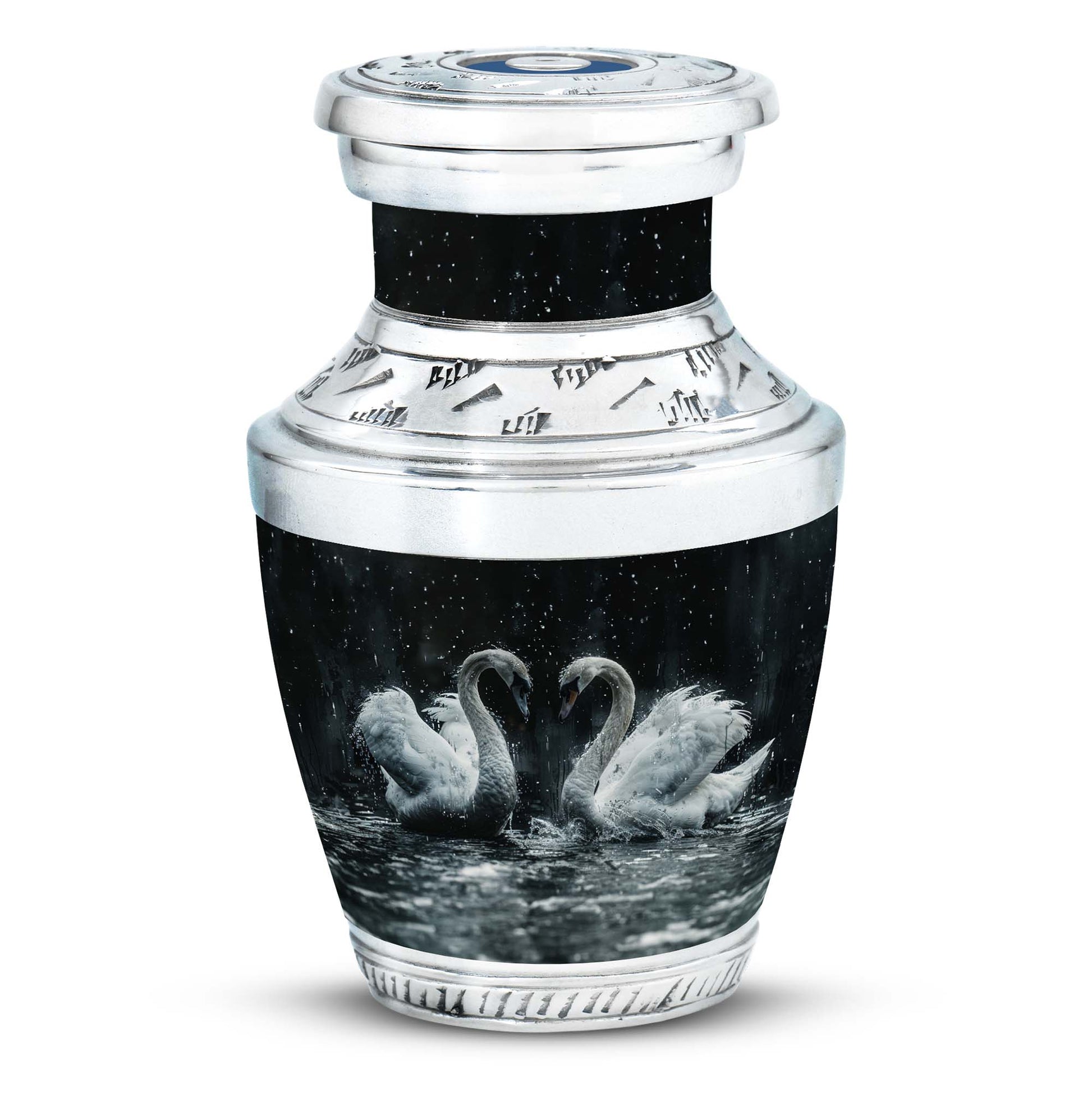 Double Swan Cremation Urns For Human Ashes - Memorial Urn for Mom and Dad