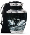 Double Swan Cremation Urns For Human Ashes - Memorial Urn for Mom and Dad