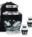 Double Swan Cremation Urns For Human Ashes - Memorial Urn for Mom and Dad