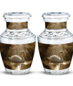 Golden Light Swan Cremation Urn for Human Ashes  - Memorial Urn for Adults
