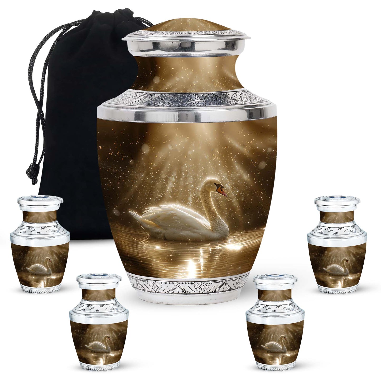 Personalized Bird Cremation Urn for Adults - 10-inch, 200 cu in - Yatskia