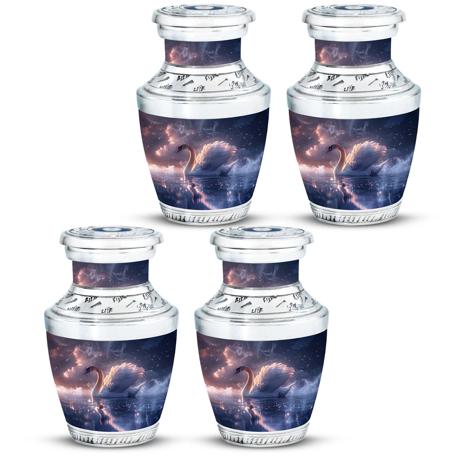 Personalized Swan Cremation Urn for Human Ashes - 10-inch, 200 cu in - Yatskia