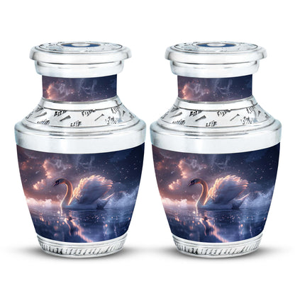Personalized Swan Cremation Urn for Human Ashes - 10-inch, 200 cu in - Yatskia