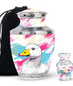 Pop Art Duck Splash - Swan Urns Funeral Large Cremation Urns