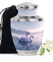 Dual Swan Cremation Urn For Human Ashes For Men and Women