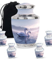 Dual Swan Cremation Urn For Human Ashes For Men and Women