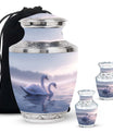 Dual Swan Cremation Urn For Human Ashes For Men and Women