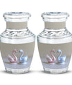 Duo Swan Keepsake Cremation Urn For Human Ashes - Mini Urns For Ashes