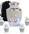Duo Swan Keepsake Cremation Urn For Human Ashes - Mini Urns For Ashes