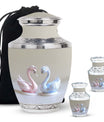 Duo Swan Keepsake Cremation Urn For Human Ashes - Mini Urns For Ashes