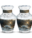 Golden Swan Funeral Urn for Human Ashes - Cremation Urn For Adults