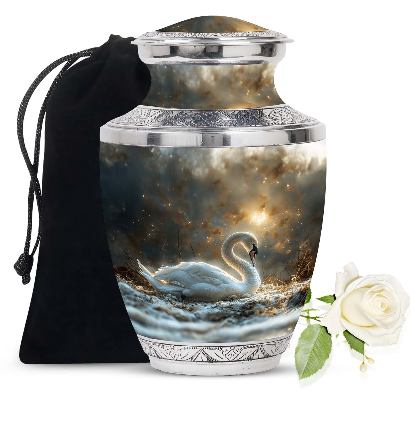 Personalized Bird Cremation Urn for Adults - 10-inch, 200 cu in - Yatskia