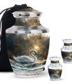 Golden Swan Funeral Urn for Human Ashes - Cremation Urn For Adults