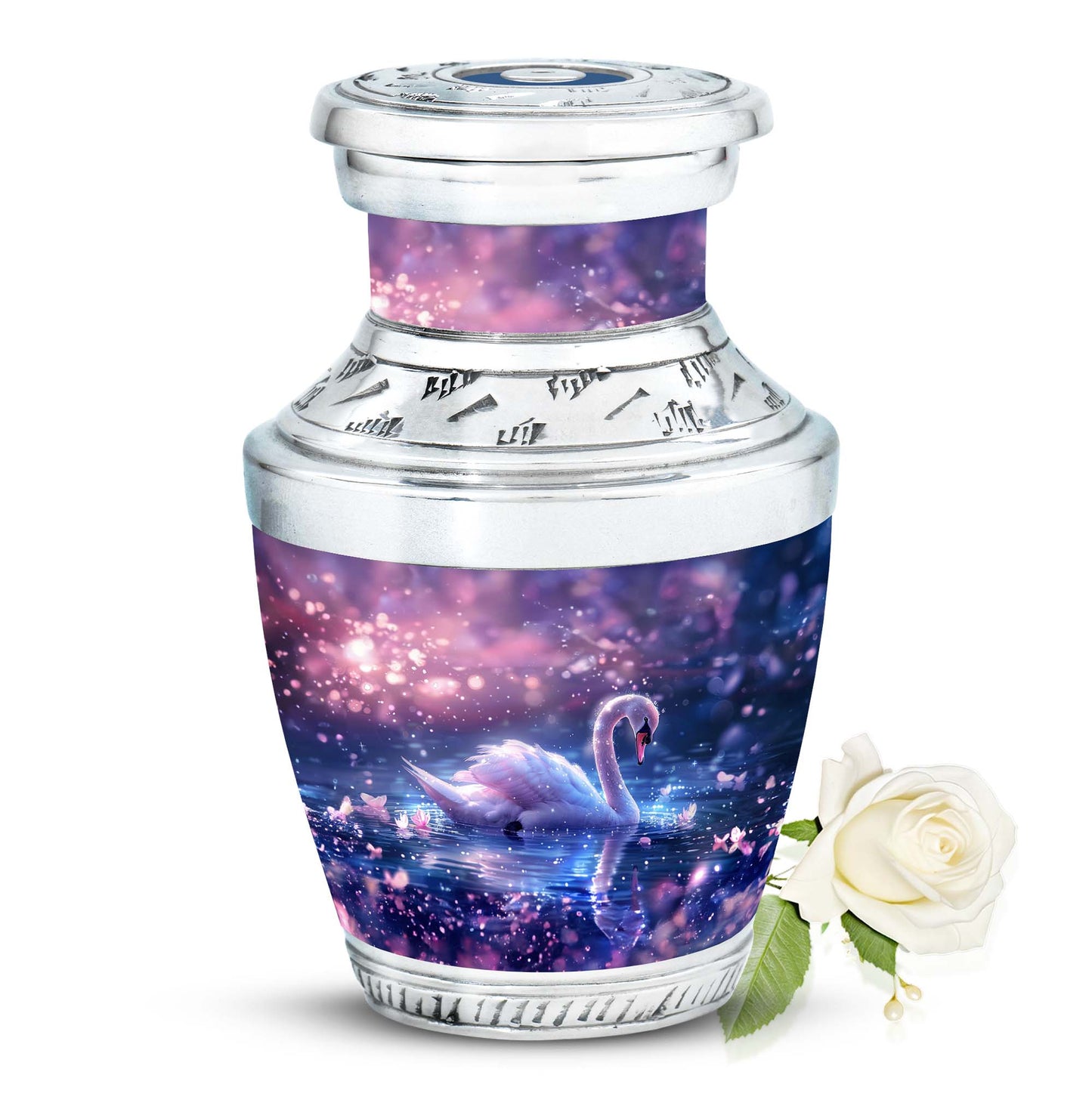Purple Personalized Bird Cremation Urn for Human Ashes - 10-inch, 200 cu in - Yatskia