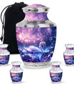 Purple Swan Cremation Urn for Human Ashes - Large Urns For Female & Male