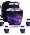 Purple Swan Cremation Urns For Human Ashes - Funeral Urns For Ashes