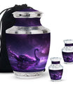 Purple Swan Cremation Urns For Human Ashes - Funeral Urns For Ashes