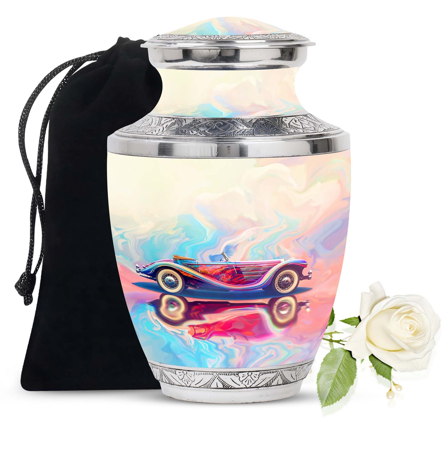 Personalized Car Cremation Urn for Human Ashes - 10-inch, 200 cu in - Yatskia