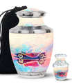 Vibrant Car Design Cremation Urn for Human Ashes - Burial Urns For Ashes