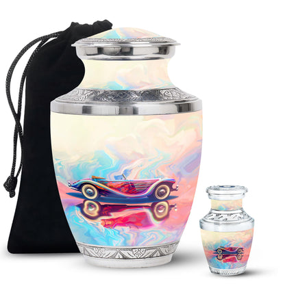 Personalized Car Cremation Urn for Human Ashes - 10-inch, 200 cu in - Yatskia