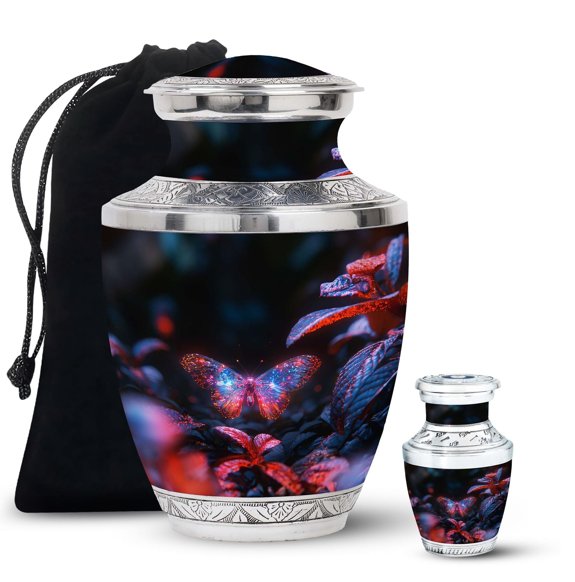 Glow Butterfly Cremation Urns For Human Ashes - Memorial Urn for Adults