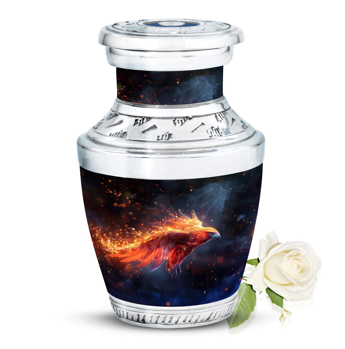 Personalized Eagle Cremation Urn for Men - 10-inch, 200 cu in - Yatskia