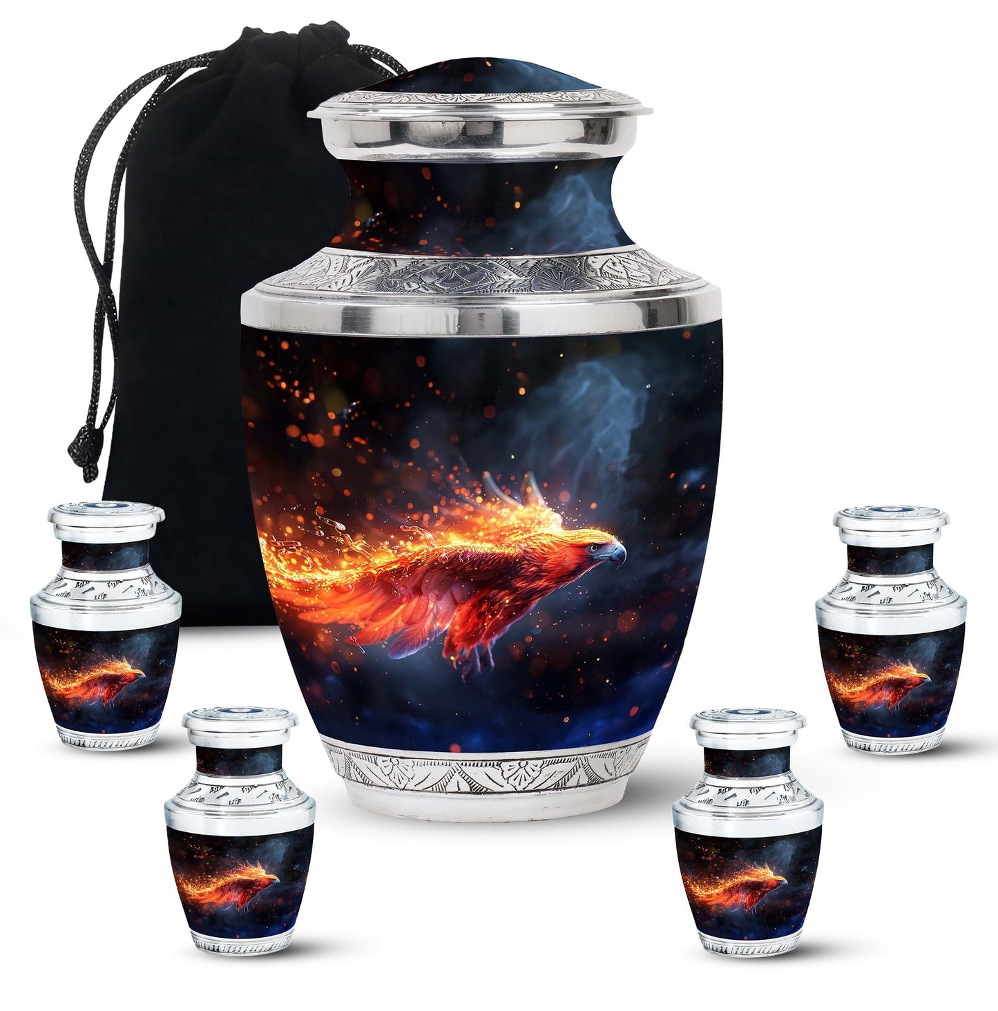 Personalized Eagle Cremation Urn for Men - 10-inch, 200 cu in - Yatskia