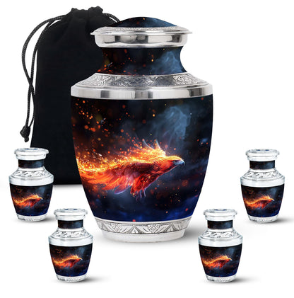 Personalized Eagle Cremation Urn for Men - 10-inch, 200 cu in - Yatskia