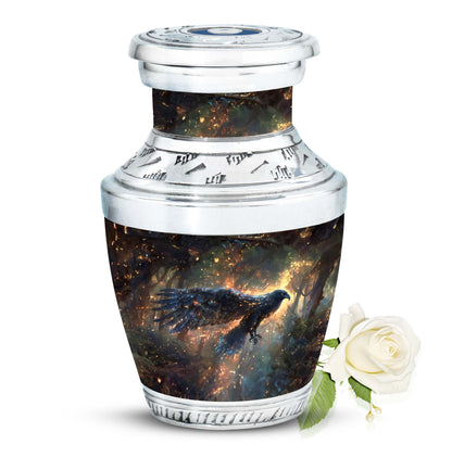 Black Personalized Eagle Cremation Urn for Adults - 10-inch, 200 cu in - Yatskia