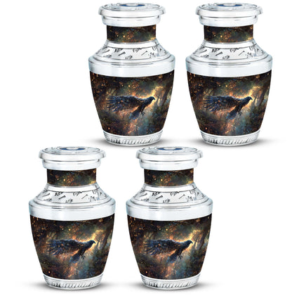 Black Personalized Eagle Cremation Urn for Adults - 10-inch, 200 cu in - Yatskia