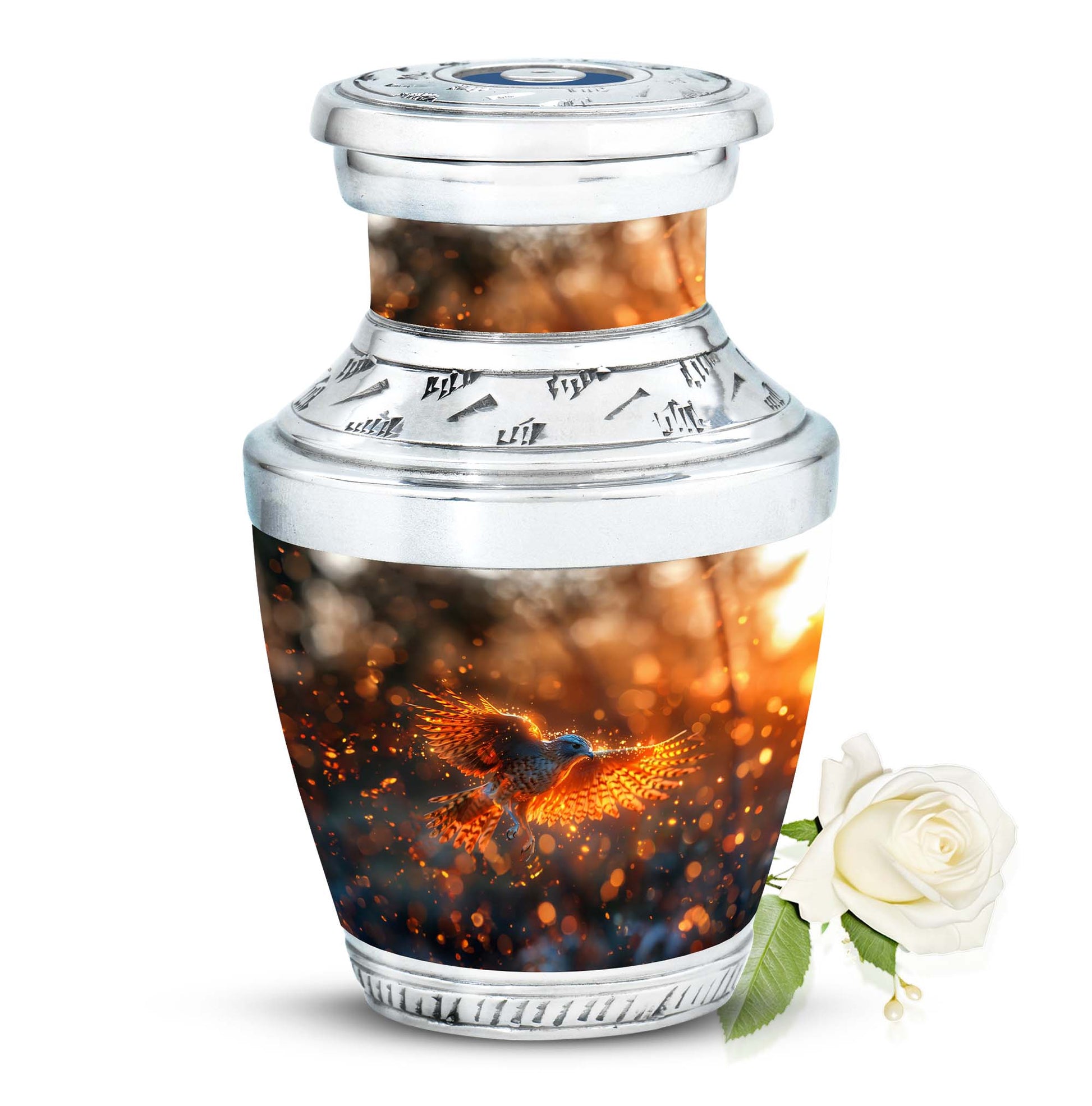 Elegant Phoenix Bird Cremation Urn - Unique Memorial Keepsake for Ashes